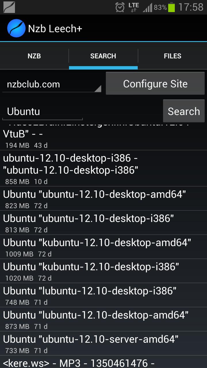 Nzb Leech 1.0 Screen 2
