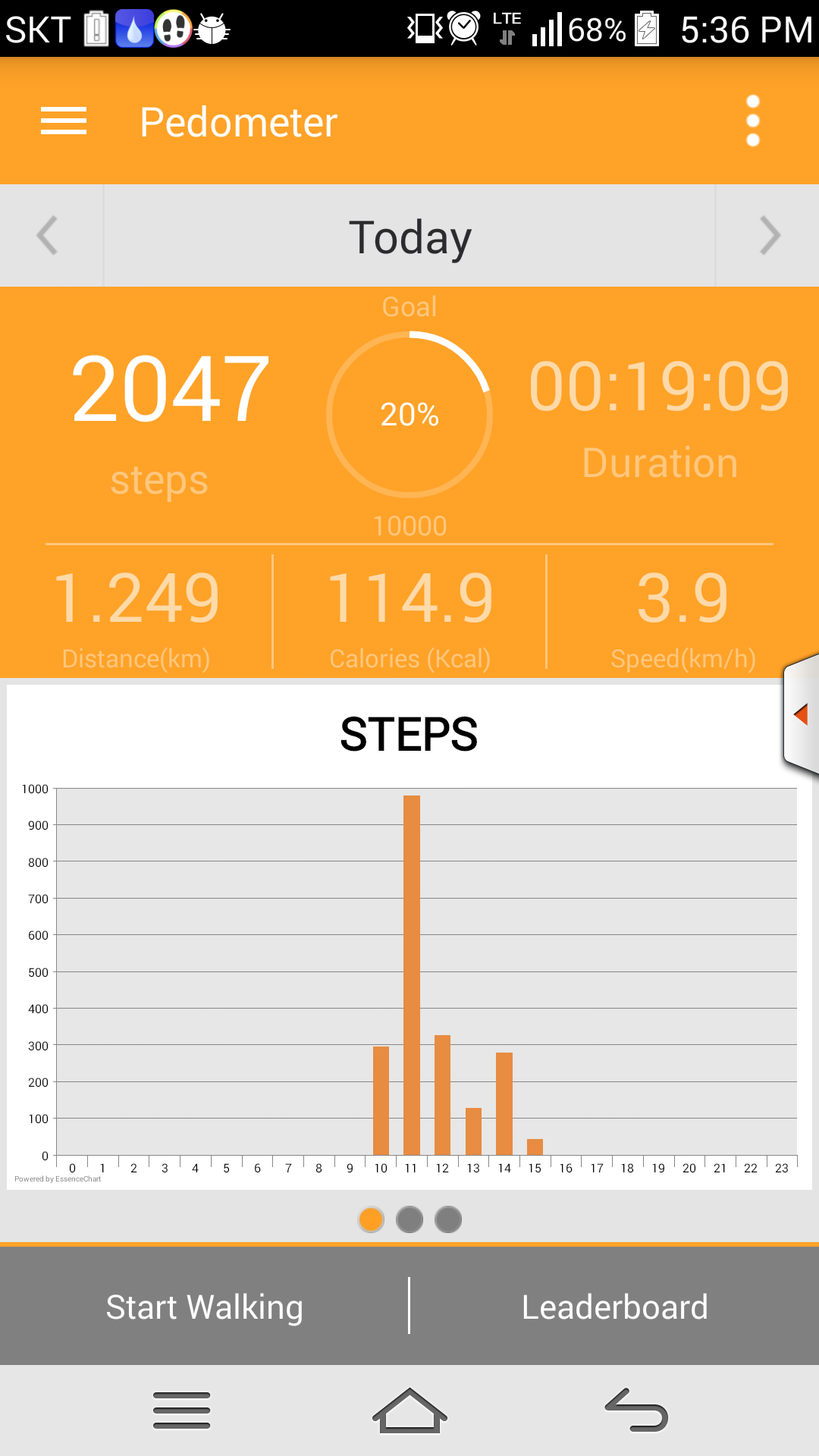 Android application Pedometer Pro screenshort