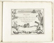 Titelprent voor prentwerk: Les Forces de l'Europe, Asie, Afrique et Amerique (deel 4), ca. 1702