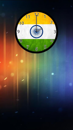 Indian Flag Analog Clock