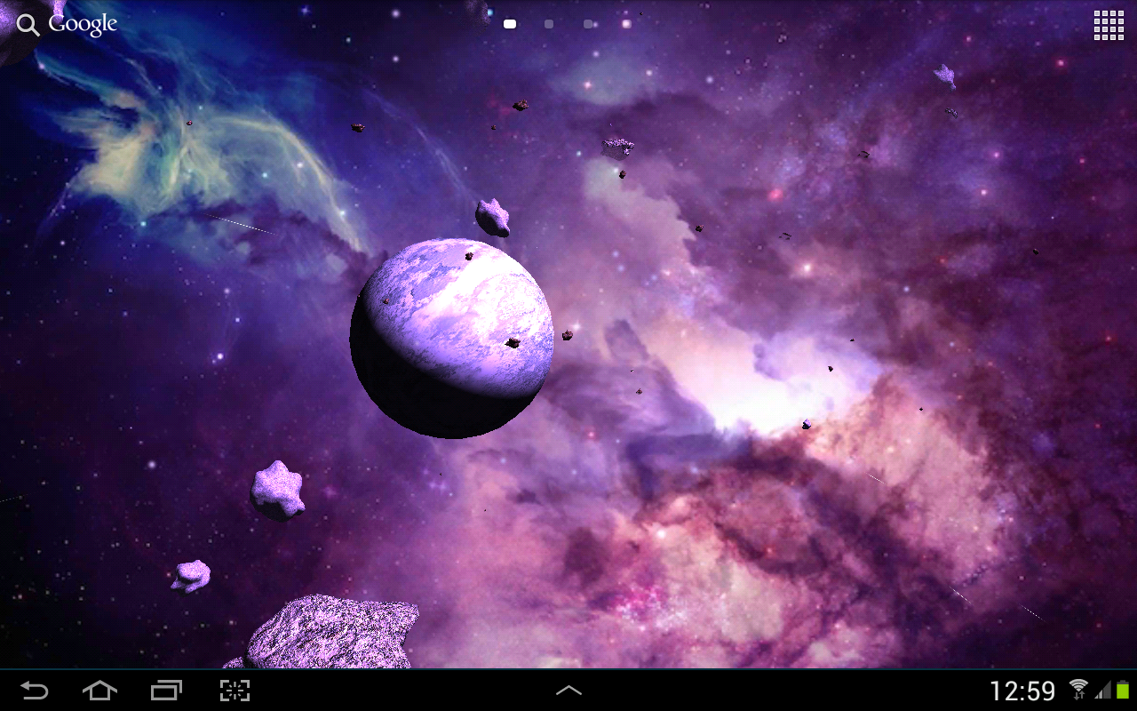 Asteroids 3D live wallpaper - screenshot