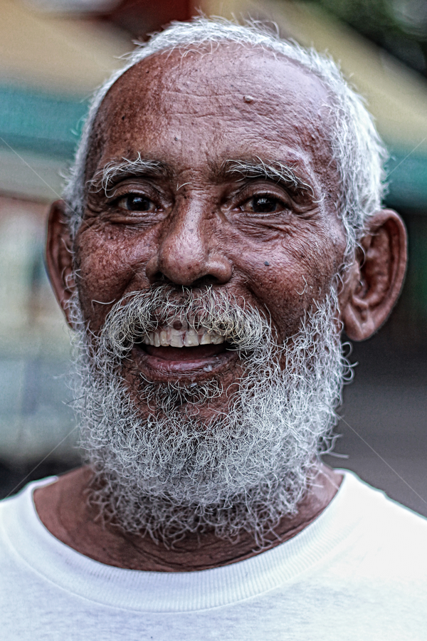 Beautiful Smile Grand Father by Hendra Rusli - People Portraits of Men