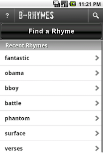 B-Rhymes Dictionary