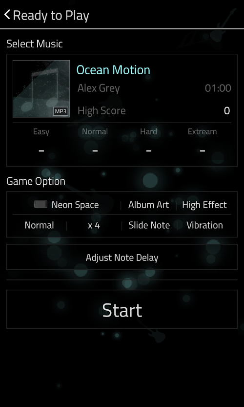 Android application Full of Music(MP3 Rhythm Game) screenshort