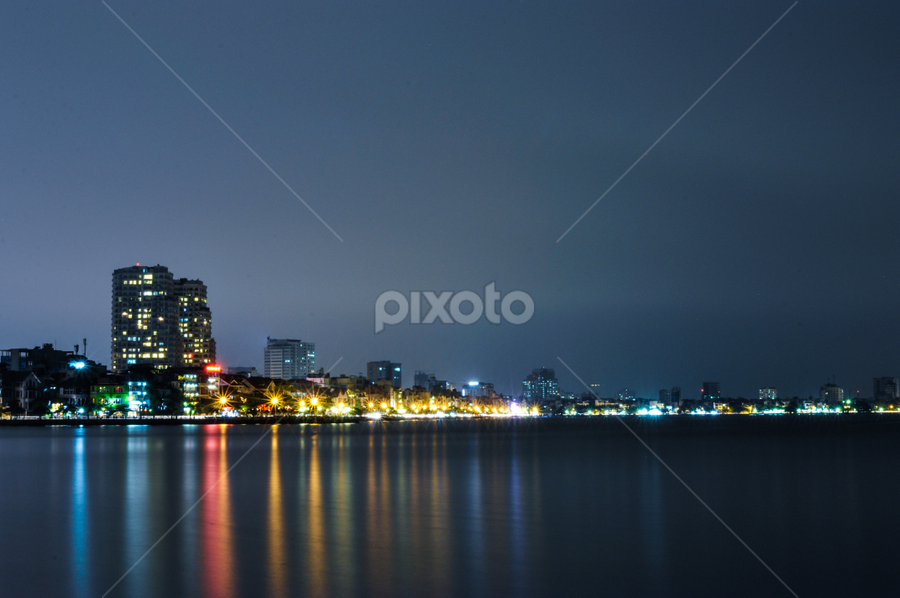 City at night by Dong Bui - City,  Street & Park Night