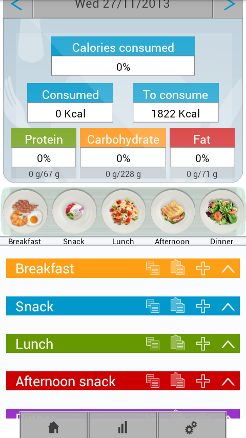 Calorie counter Pro Screen 1