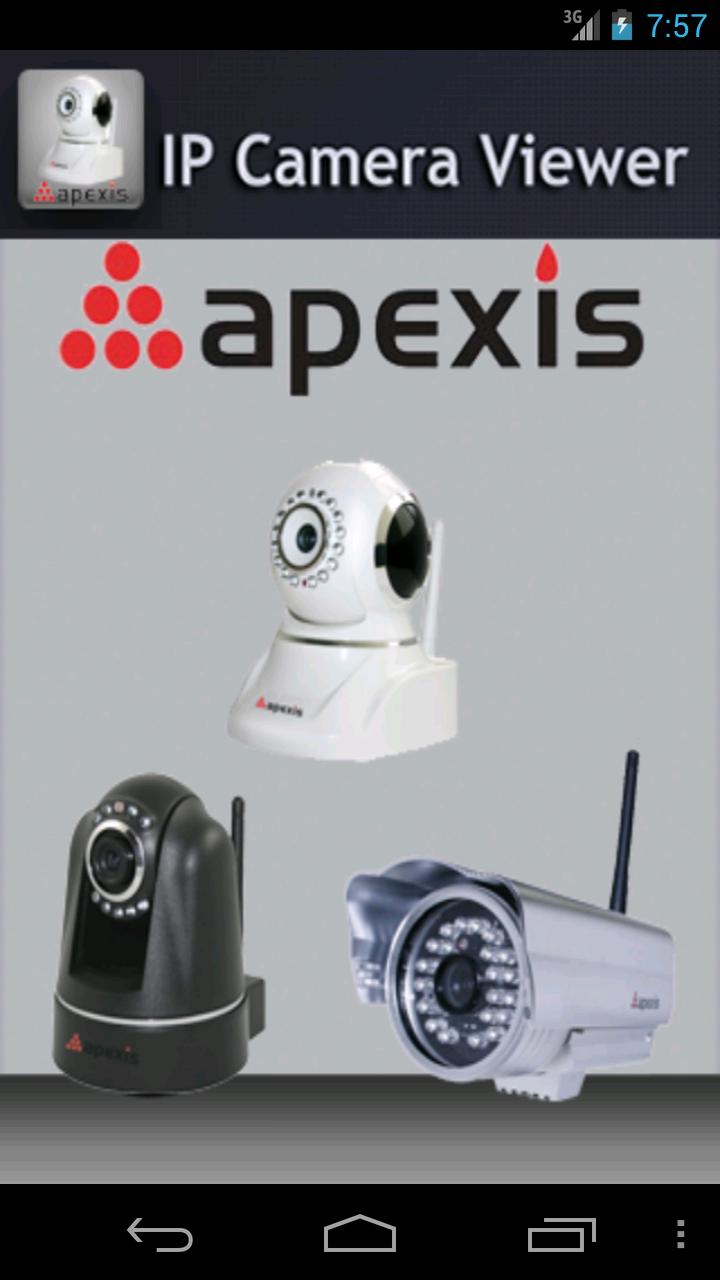 Android application IP Camera Viewer for Apexis screenshort