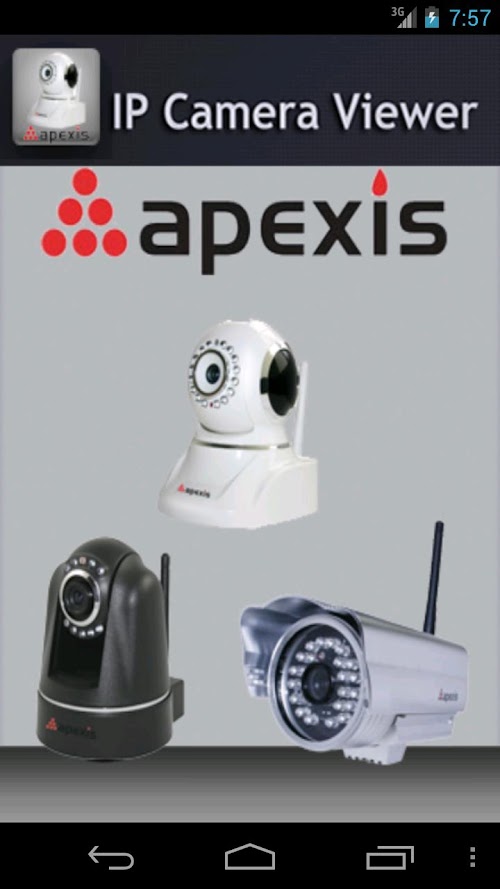 Android application IP Camera Viewer for Apexis screenshort