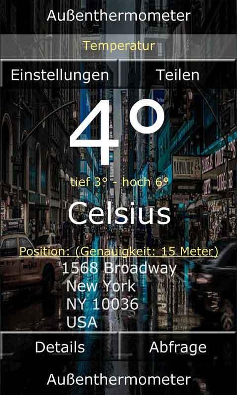 Android application Outdoor Thermometer screenshort