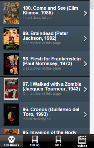 【免費娛樂App】100 Horror Films-APP點子