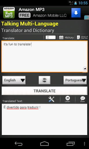 Portuguese Translator Dict