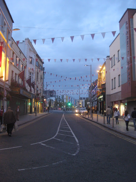 A festive street in Galway.