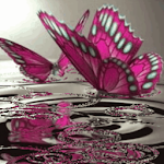 Cover Image of Скачать Pink Butterflies On Water Live 2.7 APK