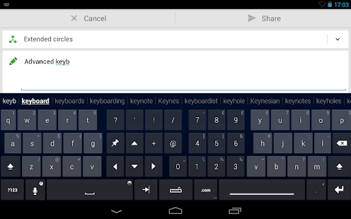 Thumb Keyboard Screenshot