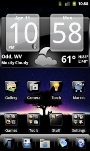 Black Gloss Go Launcher Theme