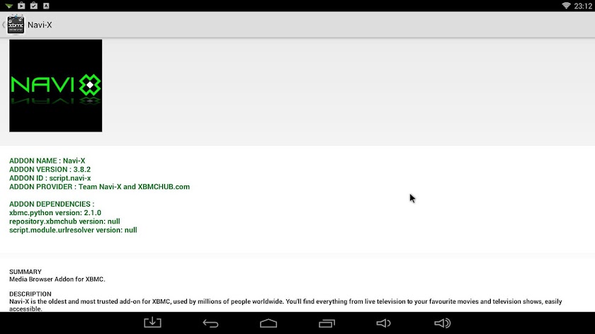 XBMC ADDON EXPLORER PRO Screen 2