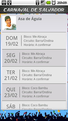 Carnaval de Salvador 2012 Android app Screenshot 6