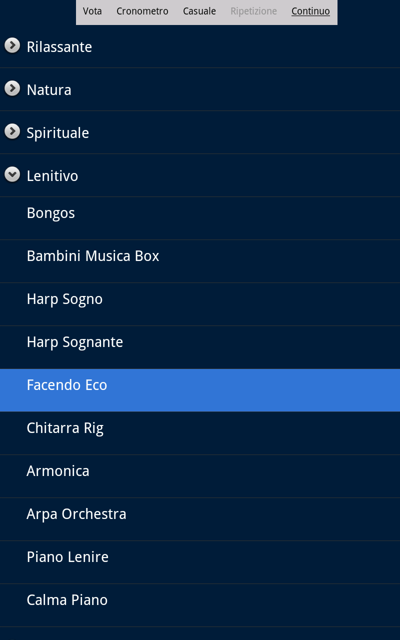 Android application Relaxing Sounds screenshort