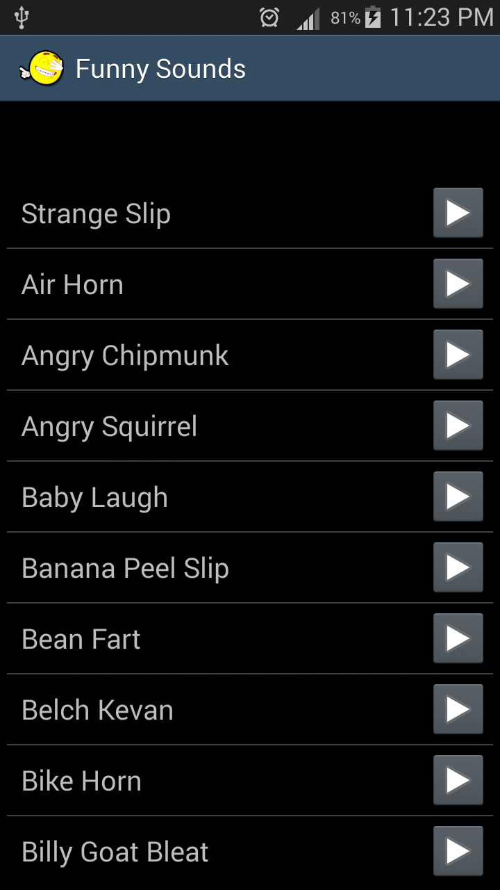 Android application Funny Sounds screenshort