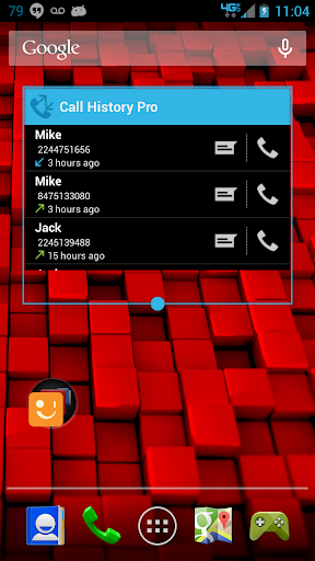 Call log history widget Pro