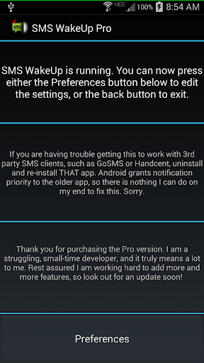 SMS WakeUp Pro