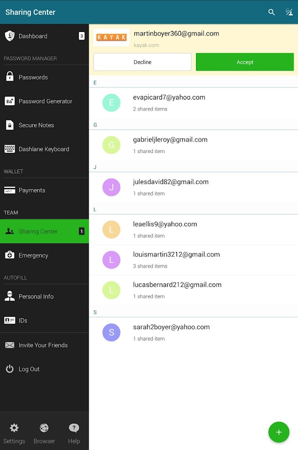 Dashlane Password Manager - screenshot