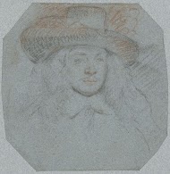 Portetbuste van een (Spaanse?) heer met een grote hoed