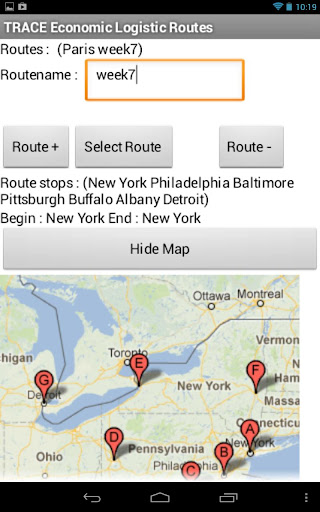 TRACE Economic Logistic Routes