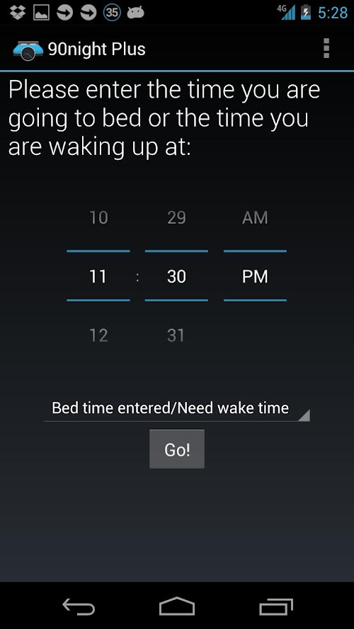 Android application 90night Plus screenshort