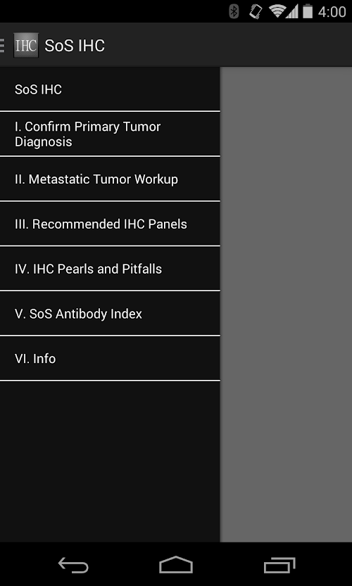 Android application SoS IHC screenshort