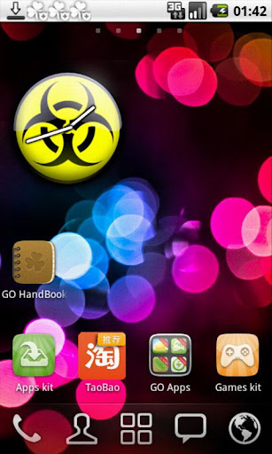 Biohazard Analog Clock Widget