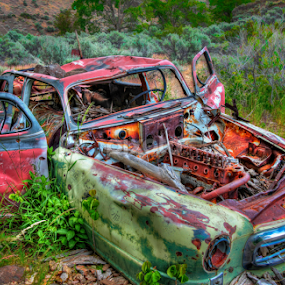 Car in The Gorge by Mark Smith - Transportation Automobiles