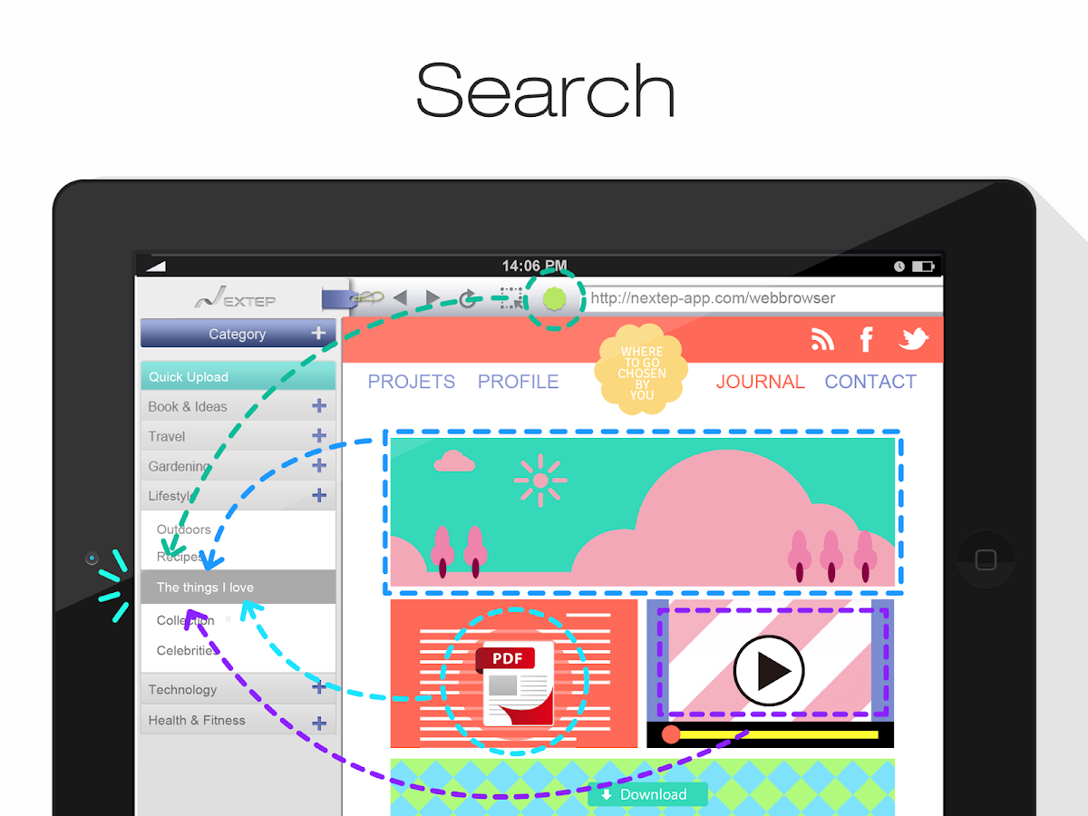 Nextep – 搜尋、收藏、分享，一指到位！ - screenshot