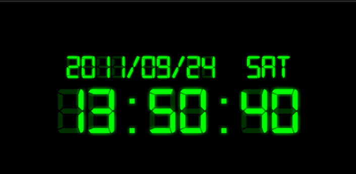 Digital Clock Wallpaper