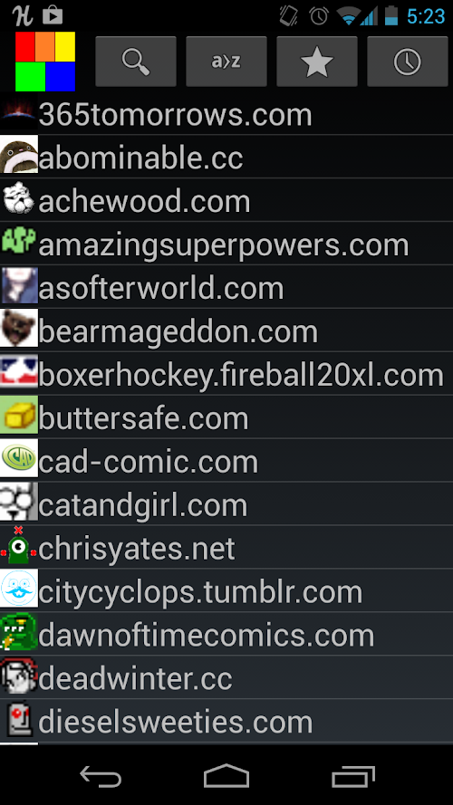 Android application Web Comic Reader screenshort