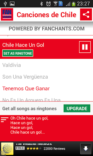 Canciones del Mundial de Chile
