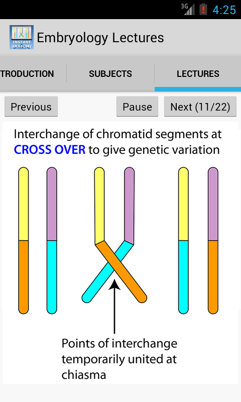Android application Embryology Lectures screenshort