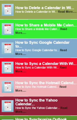 Calendar phone Guide