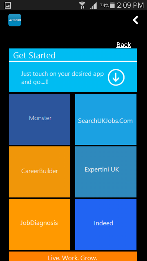 Job Search UK Screen 3