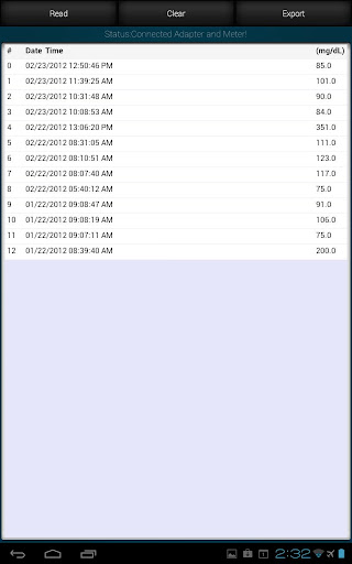 OneTouch Select Auto Logbook