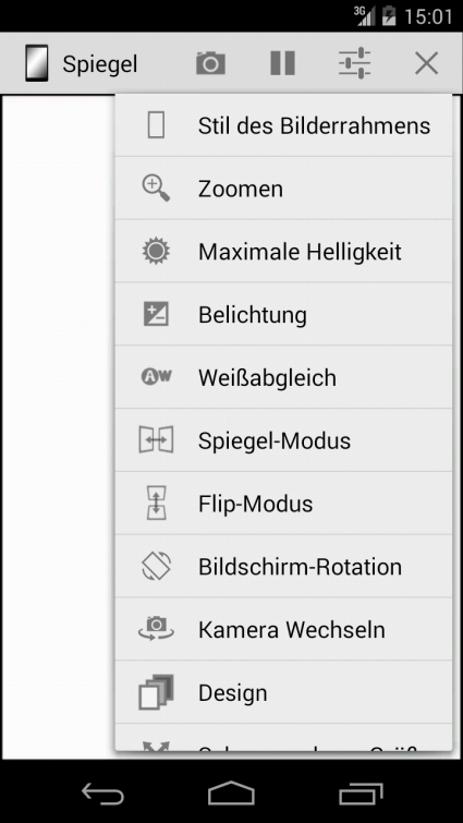 Android application Mirror screenshort