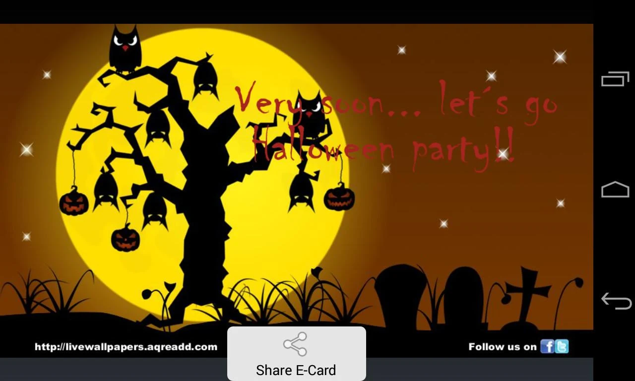 Halloween countdown E-Cards на Андроид
