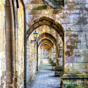 Winchester Cathedral Arches by G. Stetson - Buildings & Architecture Architectural Detail ( winchester cathedral, archway, flying buttress, arches )