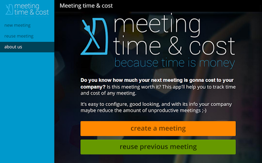 【免費生產應用App】Meeting Time & Cost-APP點子