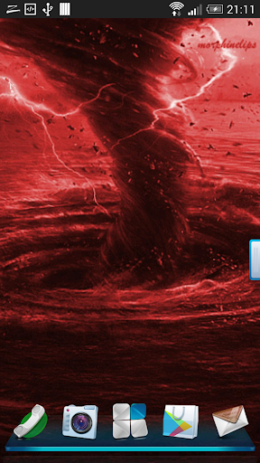Tornado 3D RED Live Wallpaper