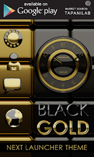 Next Launcher Theme black gold(圖3)-速報App