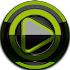 Poweramp skin Black Lime v3.10