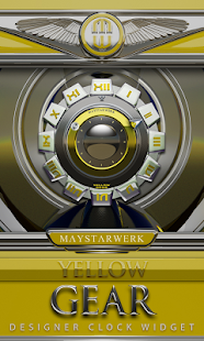 Clock Widget Yellow Gear Screenshots 5