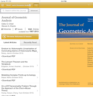 Journal of Geometric Analysis Screenshots 0