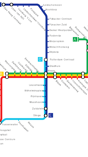 로테르담 지하철 노선도